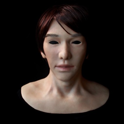 (SF-N15) Crossdress cosplay realistic human face silicone male full head mask fetish wear (SF-N15) Crossdress cosplay realistic human face silicone male full head mask fetish wear